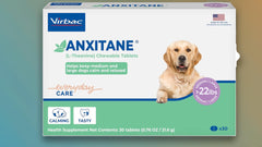 Virbac Anxitane travel dog shows calmer ride with no drowsiness.