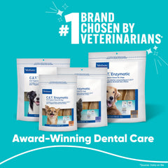 Virbac C.E.T. enzymatic chews textured rawhide surface for cleaning teeth