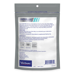 Virbac CET HEXtra beef rawhide chews with single-layer texture aiding tartar control.