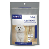 Virbac CET HEXtra premium dental chews under 11 lbs provide daily dental care support.