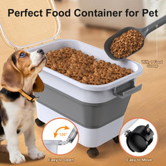 Viretec dog food container with airtight seals keeps food fresh and pests out.