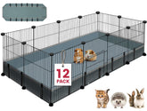VISCOO 12-panels playpen assembly shows a sturdy modular setup for versatile spaces.