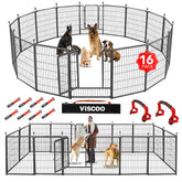VISCOO dog playpen outdoor 16 panels create a spacious yard play area