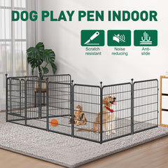 Viscoo metal dog pen sturdy design resists rust for long outdoor use.