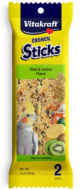 Vitakraft Crunch Sticks Kiwi Lemon packaging for cockatiels supports enrichment