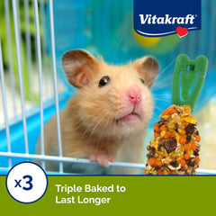 Vitakraft hamster-gerbil-snack-crunch close-up of satisfying nibble.