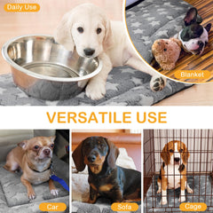 VitalCozy reversible dog pad breathable linen side offers airflow for warm days.