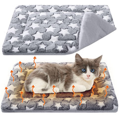 VitalCozy self-warming cat mat with star design offers warmth without cords.