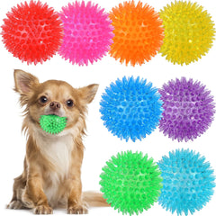 VITEVER 8-color spiky ball dog toy for puppies and small dogs