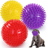 VITEVER bola espinosa de 4,5 pulgadas para perros grandes, fomenta la masticación segura