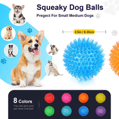 VITEVER BPA-free spiky ball highlights safe, non-toxic dog toy in vibrant colors