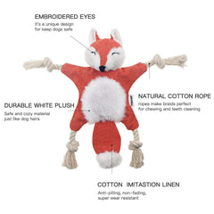 Vitscan Fox dog toy stuffingless design for durability
