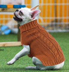 Viunimo dog sweater XSmall turtleneck close-up, secure neck wrap for extra warmth.
