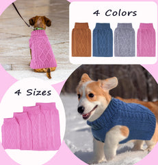 Viunimo Yorkie sweater color options pink navy brown grey for cute outfits.