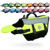 VIVAGLORY Front Float dog life vest shows front float aiding neck support for confident water entry.