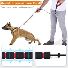 VIVAGLORY multi-strand stainless steel leash resists heavy chewing and strong pulls