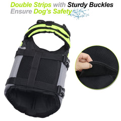 VIVAGLORY dog life vest with handle and D-ring for quick rescue