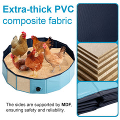 Vivaretio foldable pet swimming pool supports versatile use for chickens, cats, or dogs
