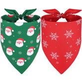 Vivifying Christmas dog bandana Santa face, adds festive photos and holiday charm.