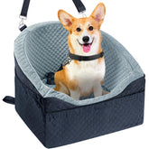 Vivifying dog car seat front view in gray-black ensures a secure travel fit for small and medium dogs.