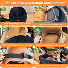 Vivifying dog car seat soft plush fabric enhances comfort on every road trip.