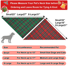 Vivifying dog christmas bandana green plaid on small dog for holiday look.