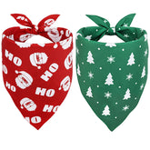 Vivifying dog Christmas bandana Santa hoho red for festive holiday photos.