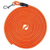 Vivifying floating long dog leash 32ft in water, highly visible and ready for swimming.