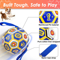 Vivifying PU material dog ball with cotton lining for gentle, durable play.