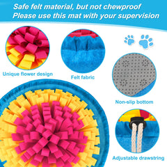 Vivifying snuffle mat adjustable drawstring secures on chair legs for steady play.