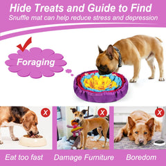 Vivifying Snuffle Mat foraging action promotes mental stimulation through scent work.