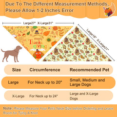 Vivifying Thanksgiving dog bandana autumn leaves pattern brings warm mood to gatherings.