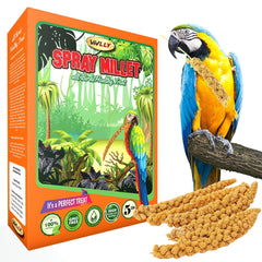 Vivlly sun-dried spray millet package front, wholesome bird snack for birds