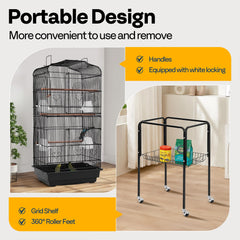 VIVOHOME top-open play area with crossbeam for elevated perching and interaction.