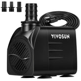 VIVOSUN top-view submersible pump for compact placement in small tanks.