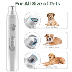 VIWIK dog nail grinder with three ports for small, medium, and large dogs
