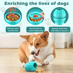 VIWIK Dog Puzzle Toy rolls to reveal treats, encouraging slow feeding.