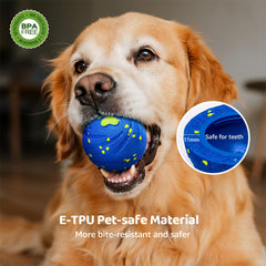 VNAKIO interactive dog ball replaceable shell highlights eco-friendly, longer-lasting play.