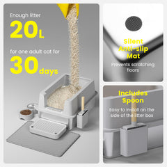 VNAKIO 23.6 by 16 by 12-inch dimensions for spacious cat housing.