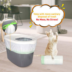 VoagLuk drawstring litter liner enables easy disposal and cleanup.