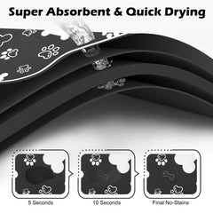 Voanos dog cat food mat rubber backing prevents sliding for calmer mealtimes.