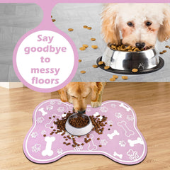 Voanos dog cat mat is easy to wipe clean after meals.