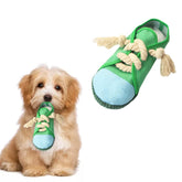 Vocheer dog chew toy with interactive squeaker in green promotes active play and helps channel chewing safely.