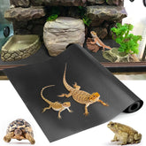 Vodolo bearded dragon tank accessories closeup, non-absorbent carpet that's easy to wipe clean