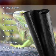 Vodolo black 79-inch terrarium mat helps retain warmth for reptiles