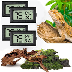 Vodolo reptile thermometer displays precise terrarium readings with 0.9°F accuracy.