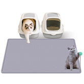 Vokolesd Cat Litter Mat 38x25 traps litter and protects floors from spills.