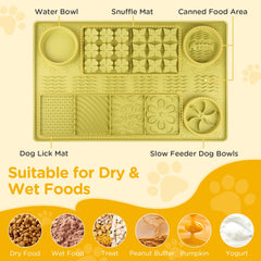 Vokolesd slow-feeder textures close-up encourages slow eating.