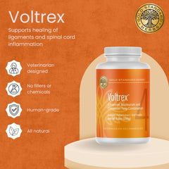 Voltrex packaging label shows herbal formula from bupleurum and cinnamon twig.