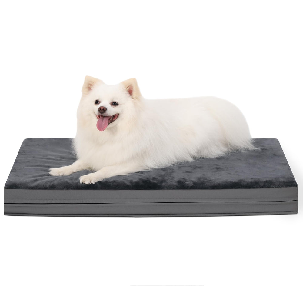 Vonabem dog bed orthopedic foam closeup shows supportive egg crate design for joints.